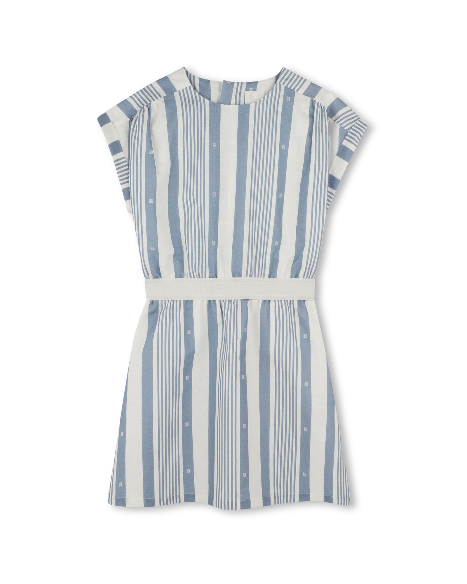 Robe en rayures en lin - Bleu Blanc