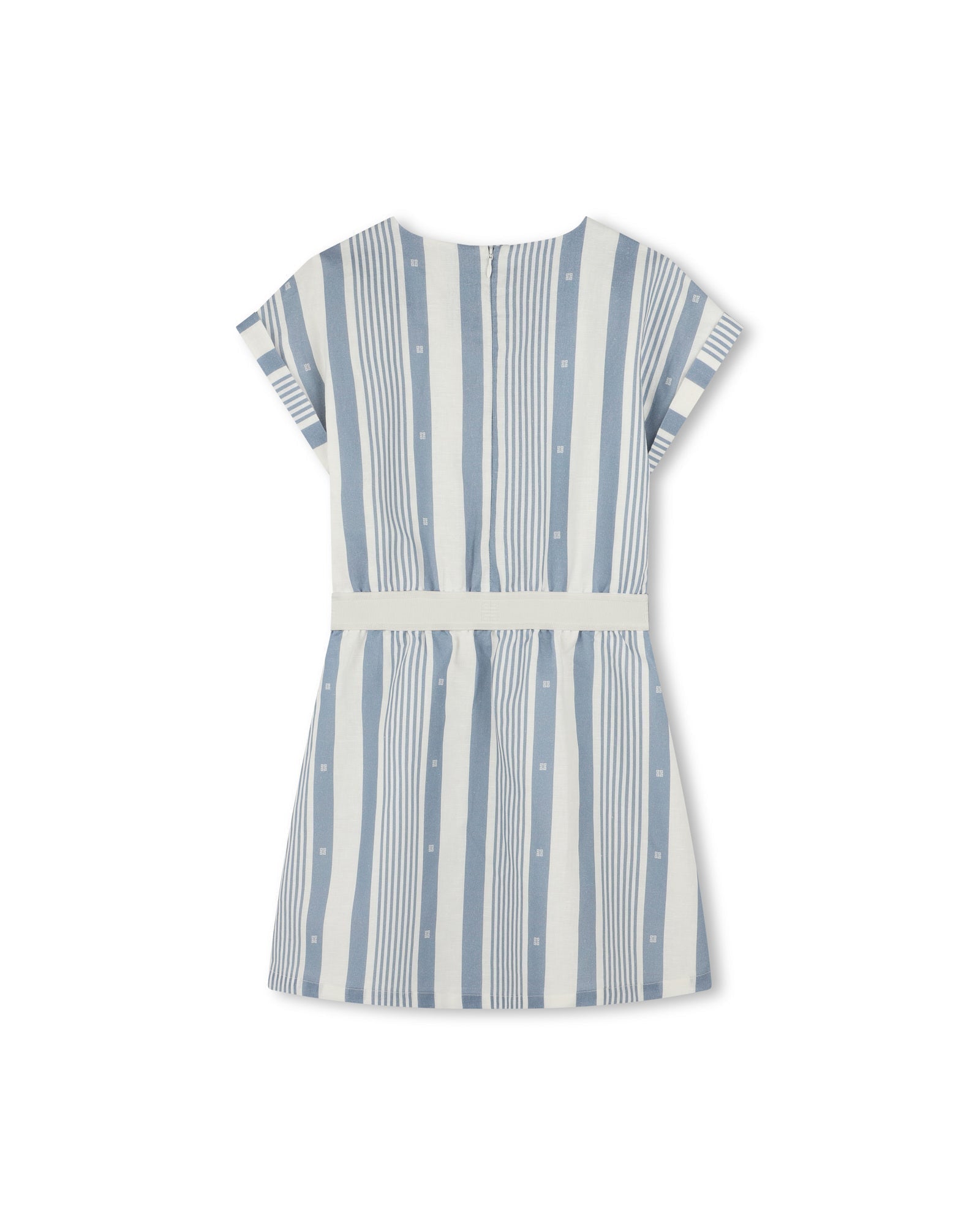 Robe à rayures en lin - Bleu Blanc