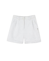 Short en tweed - Blanc