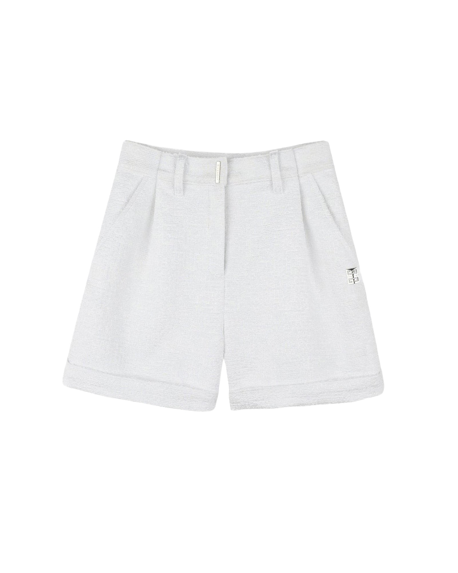 Short en tweed - Blanc