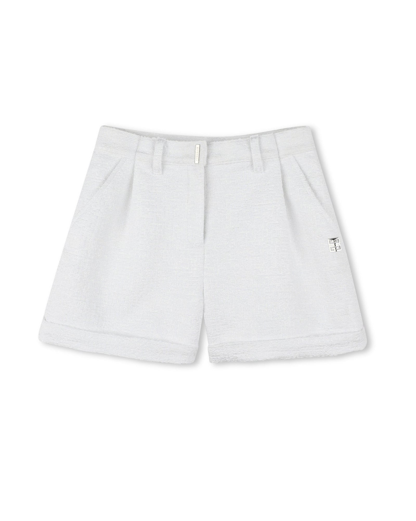 Short en tweed - Blanc