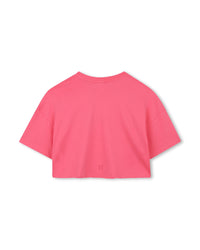 T-shirt with cotton print - Rose Sorbet