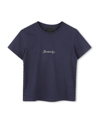 T-shirt avec bande de strass - Blue Indigo