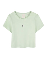 T-shirt à broderies - Canary Green