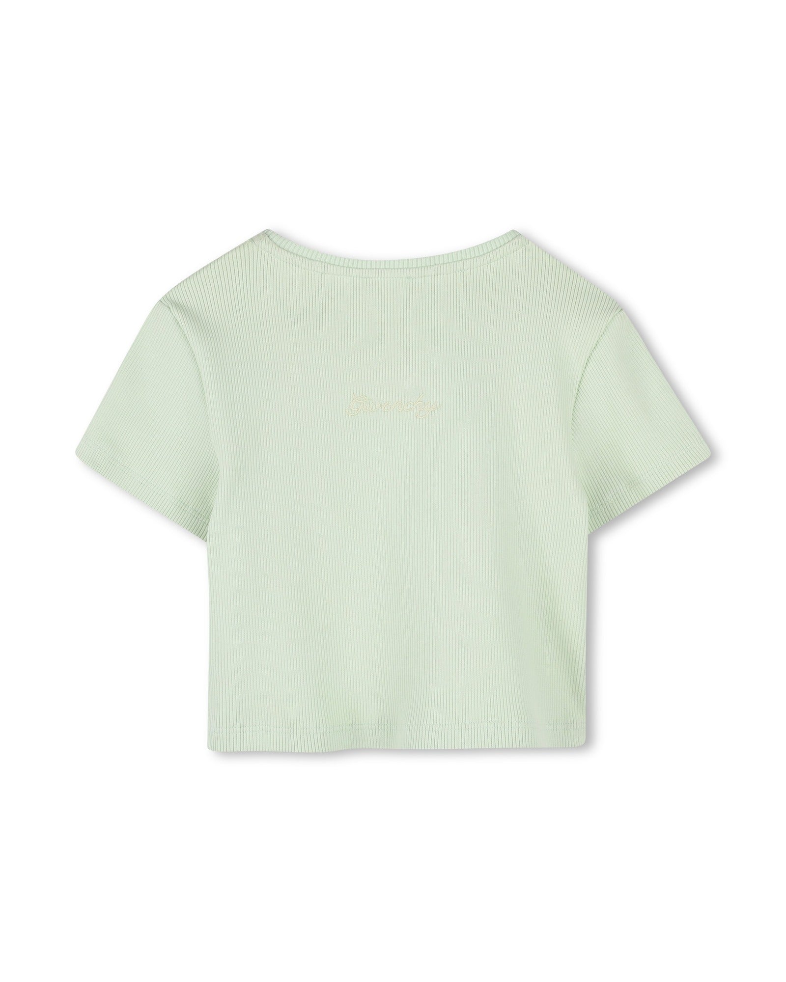 T-shirt à broderies en coton - Canary Green