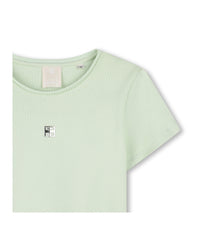 Embroidered T-shirt - Canary Green