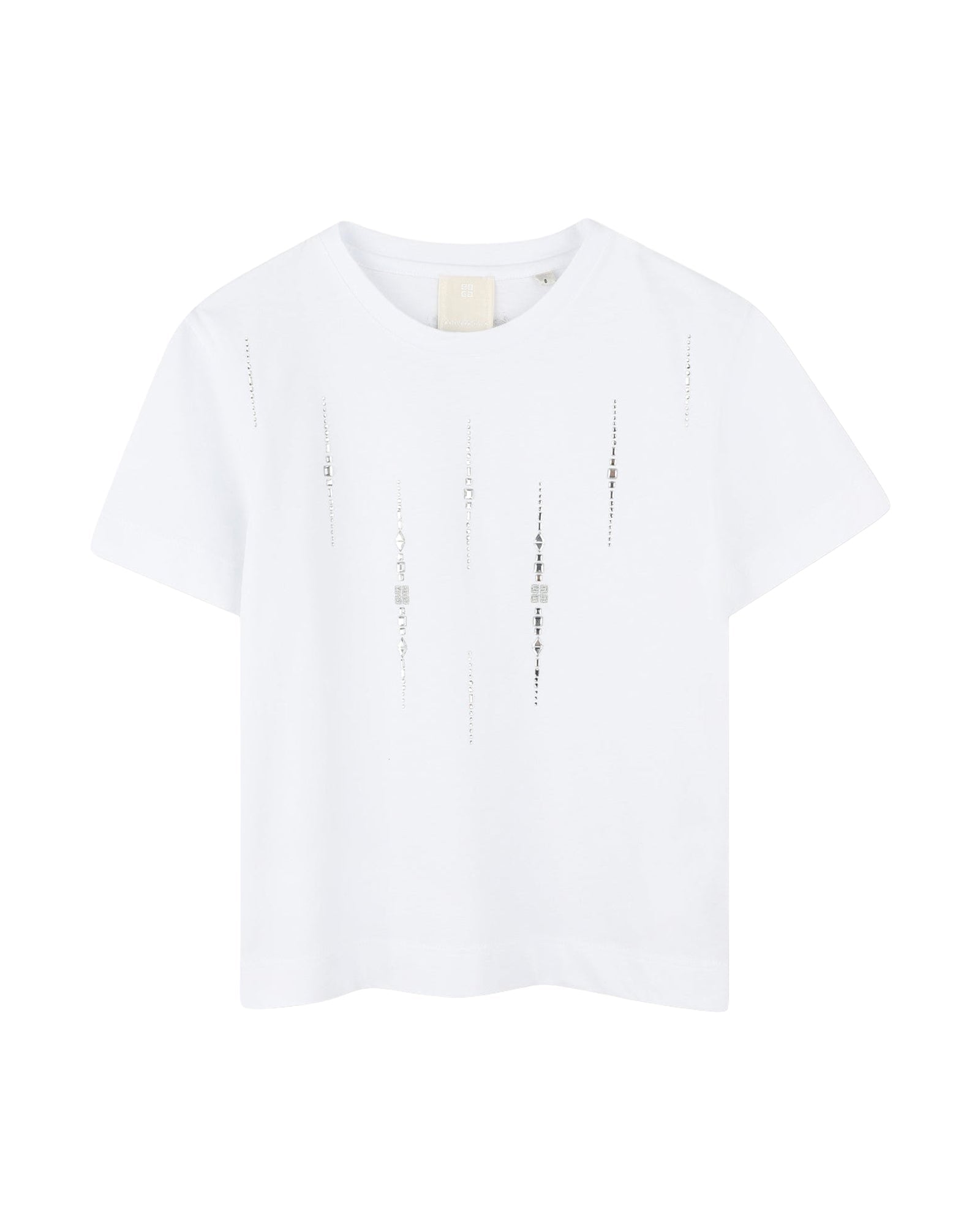 T-shirt with cotton embroidery - White