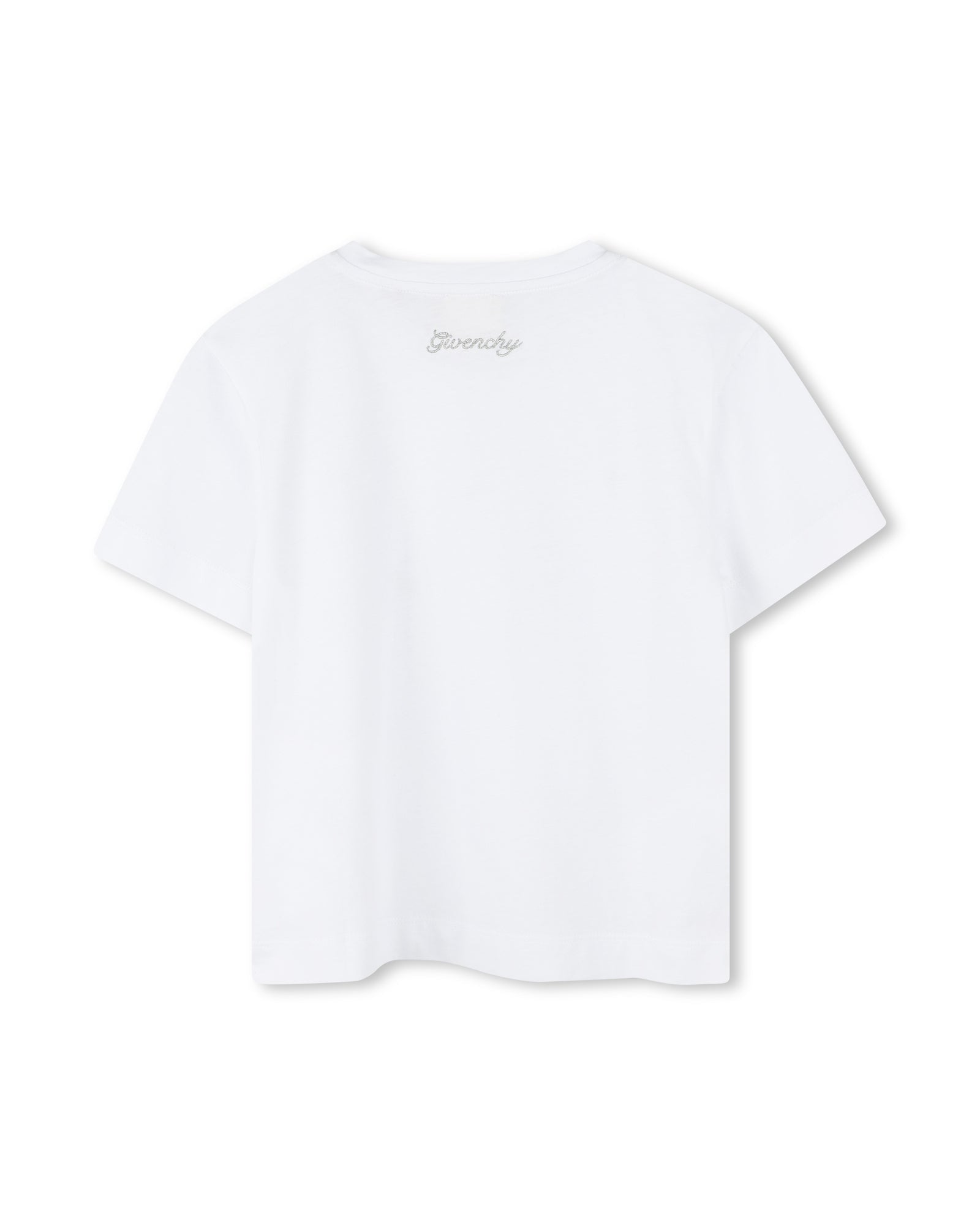 T-shirt with cotton embroidery - White