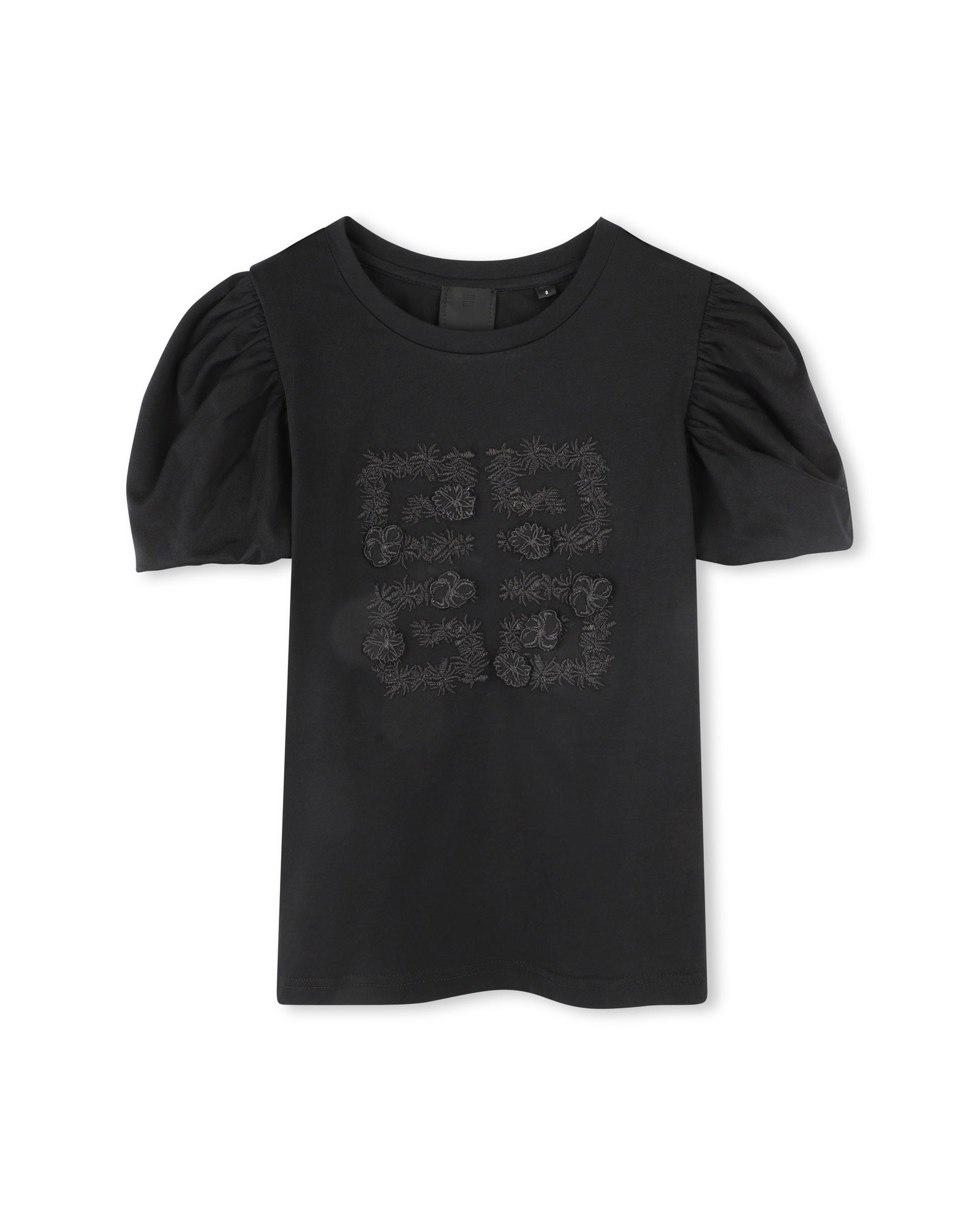 T-shirt avec broderie en coton - Black