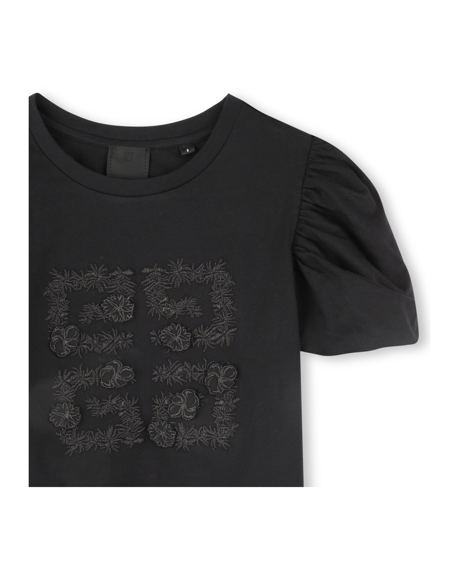 T-shirt avec broderie en coton - Black