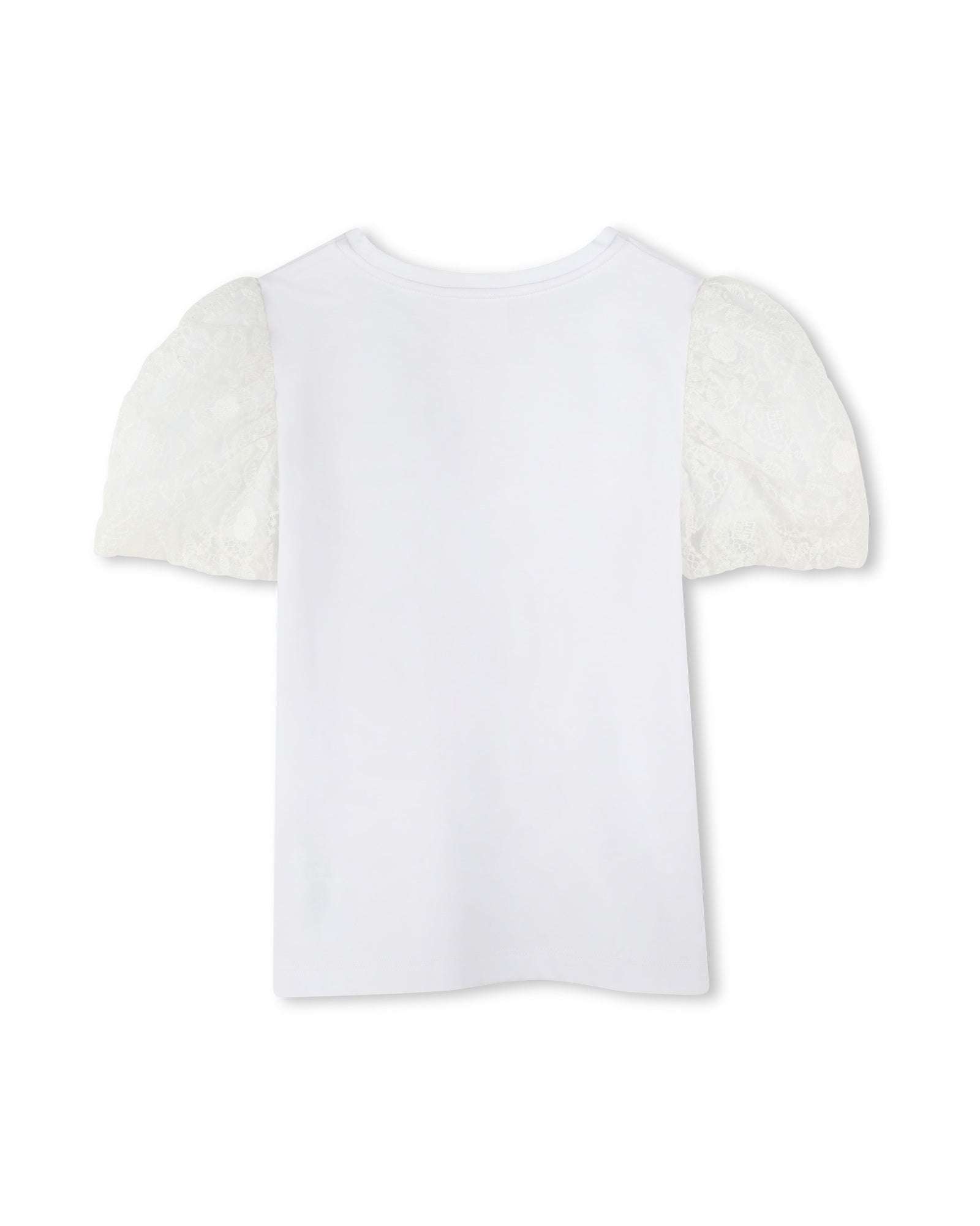 T-shirt with cotton embroidery - White