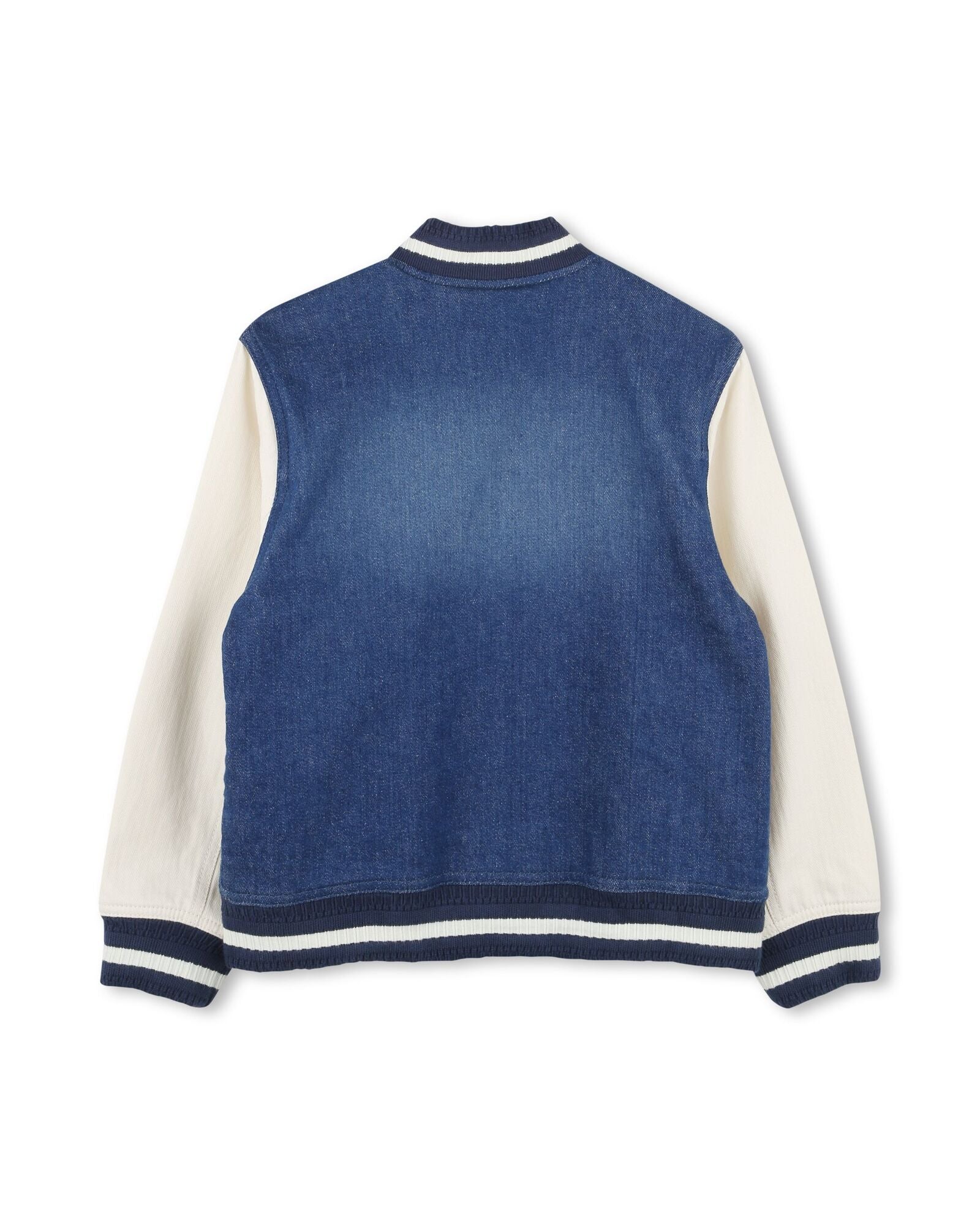 Bomber bicolore en chevron - Denim Blue
