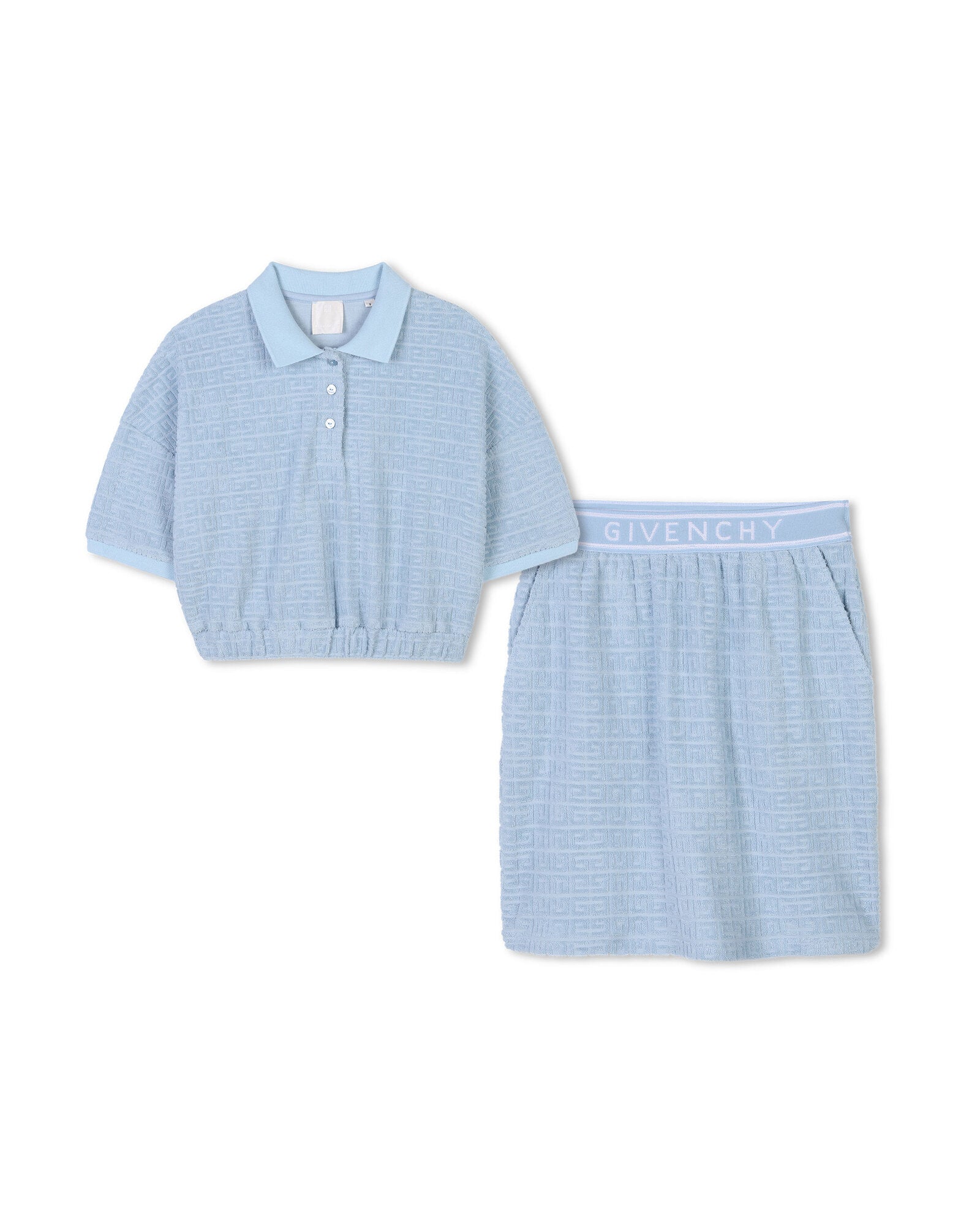Ensemble polo et jupe - Eau