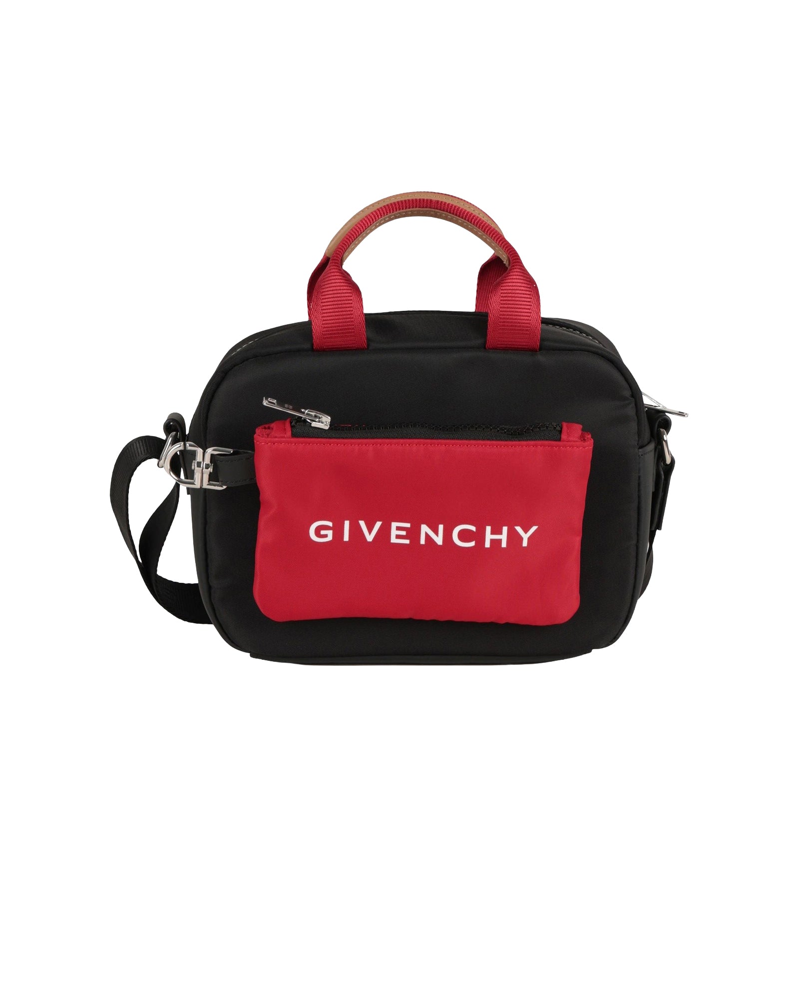 Shoulder bag with contrasting pockets - Black