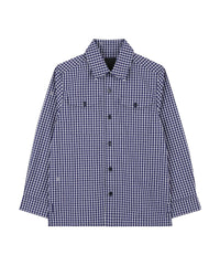 Cotton jacquard shirt - Midnight Blue
