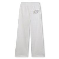 Pantalon brodé taille élastiquée - Offwhite