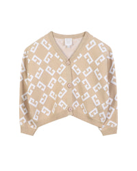 Cardigan à motif jacquard en coton - New Classic