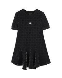Robe asymétrique à motif jacquard - Black