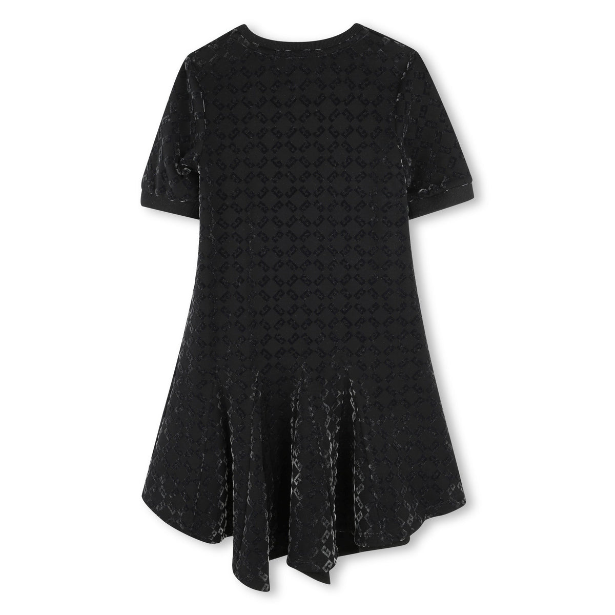 Robe asymétrique à motif jacquard - Black