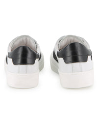 Baskets en cuir - Blanc Noir