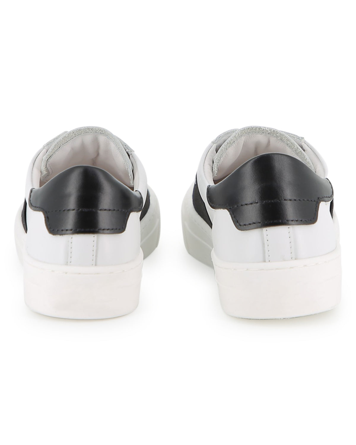 Baskets en cuir - Blanc Noir
