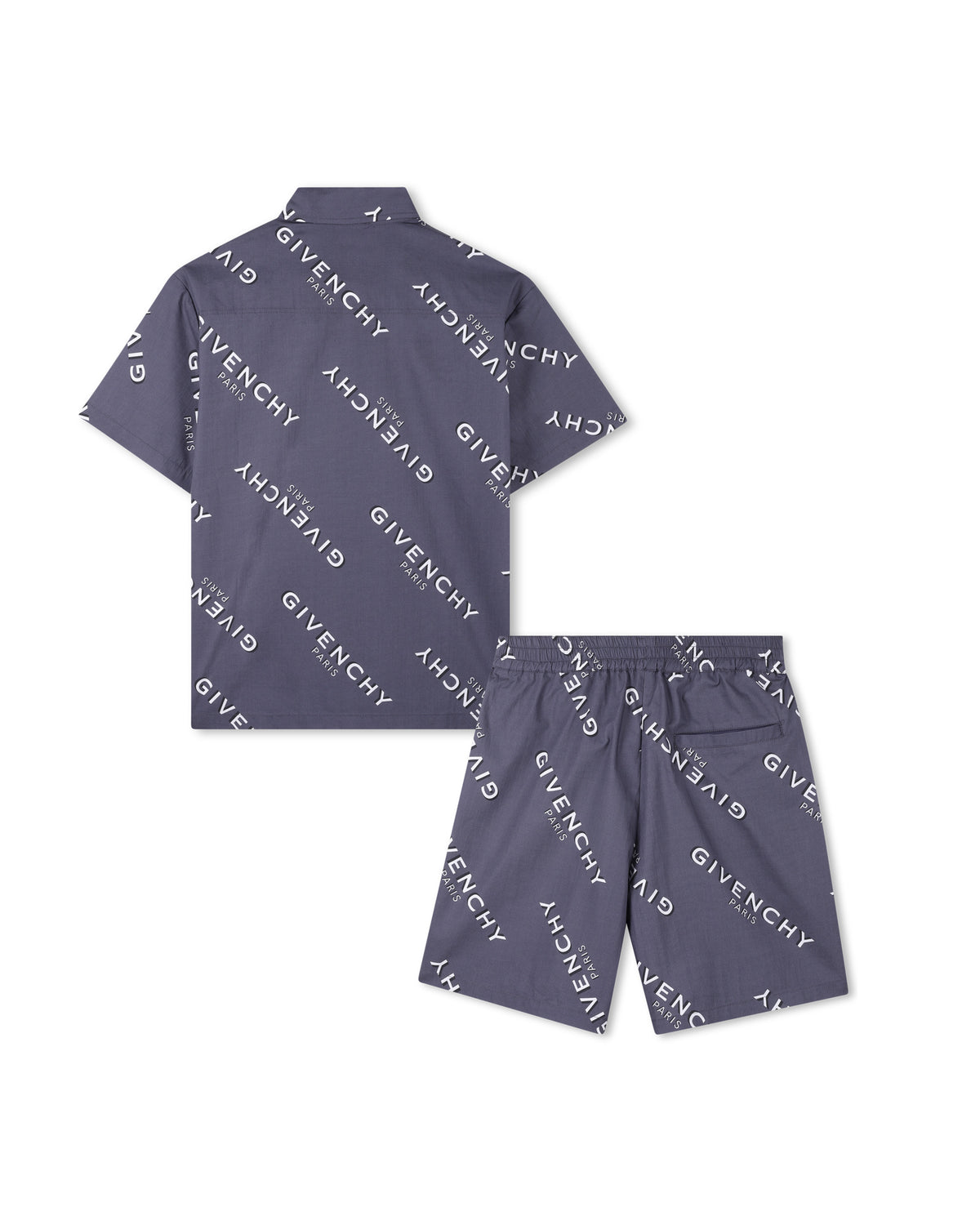Ensemble chemise + short - Gris Blanc