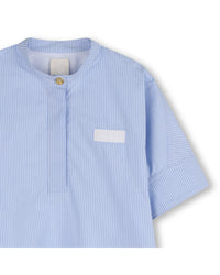 Robe chemisier à rayures - Bleu Ecru
