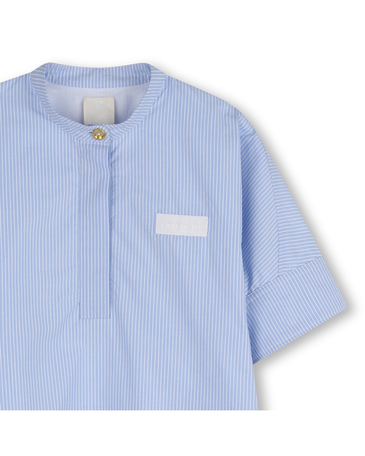 Robe chemisier à rayures - Bleu Ecru
