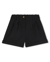 Bermuda à ceinture à pinces - Black