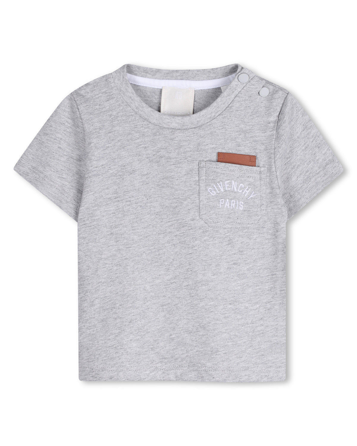 T-shirt à poche - Gris Chiné
