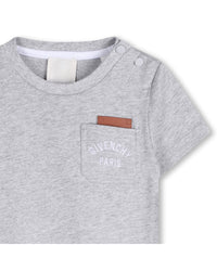 T-shirt à poche - Gris Chiné