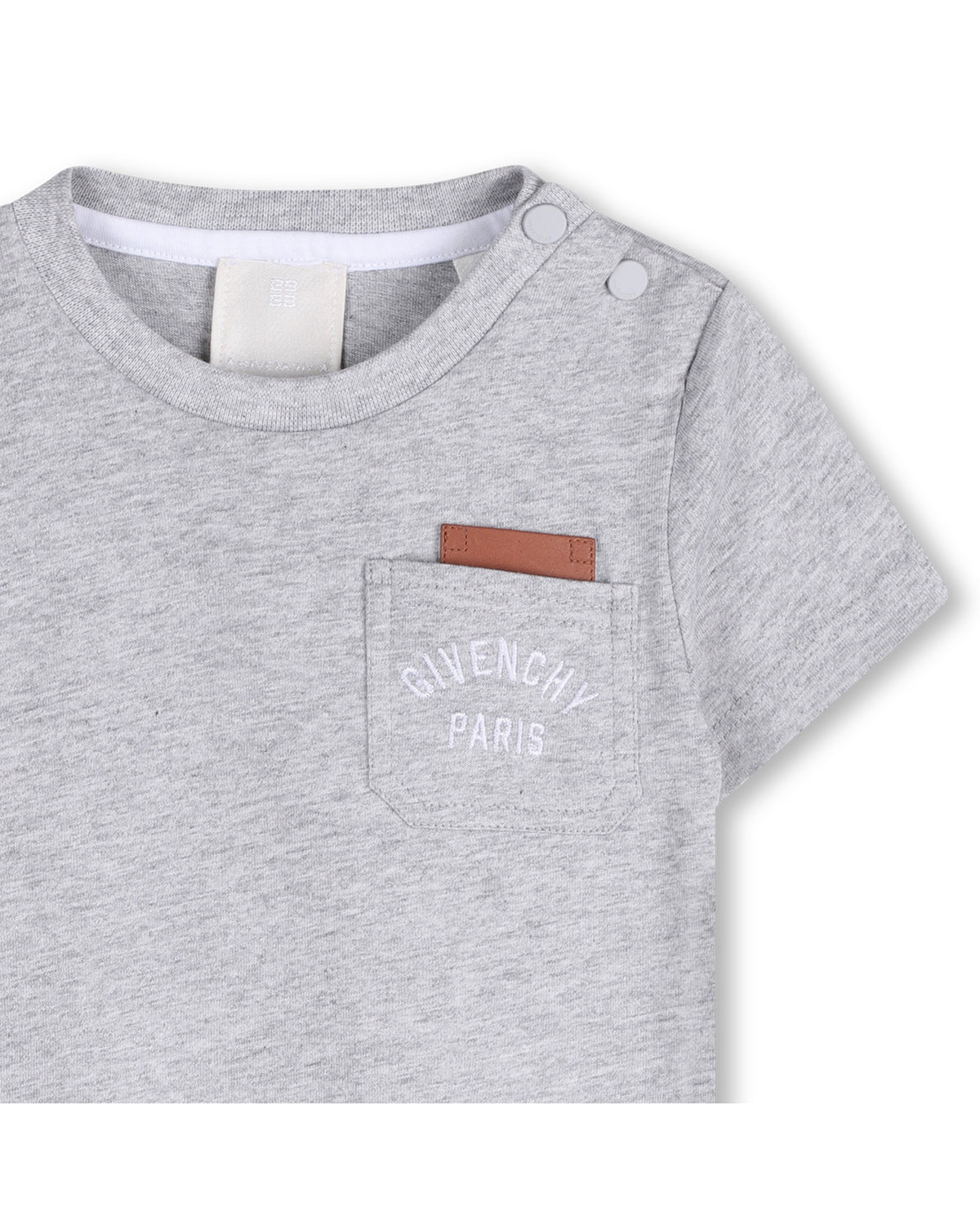 T-shirt à poche - Gris Chiné