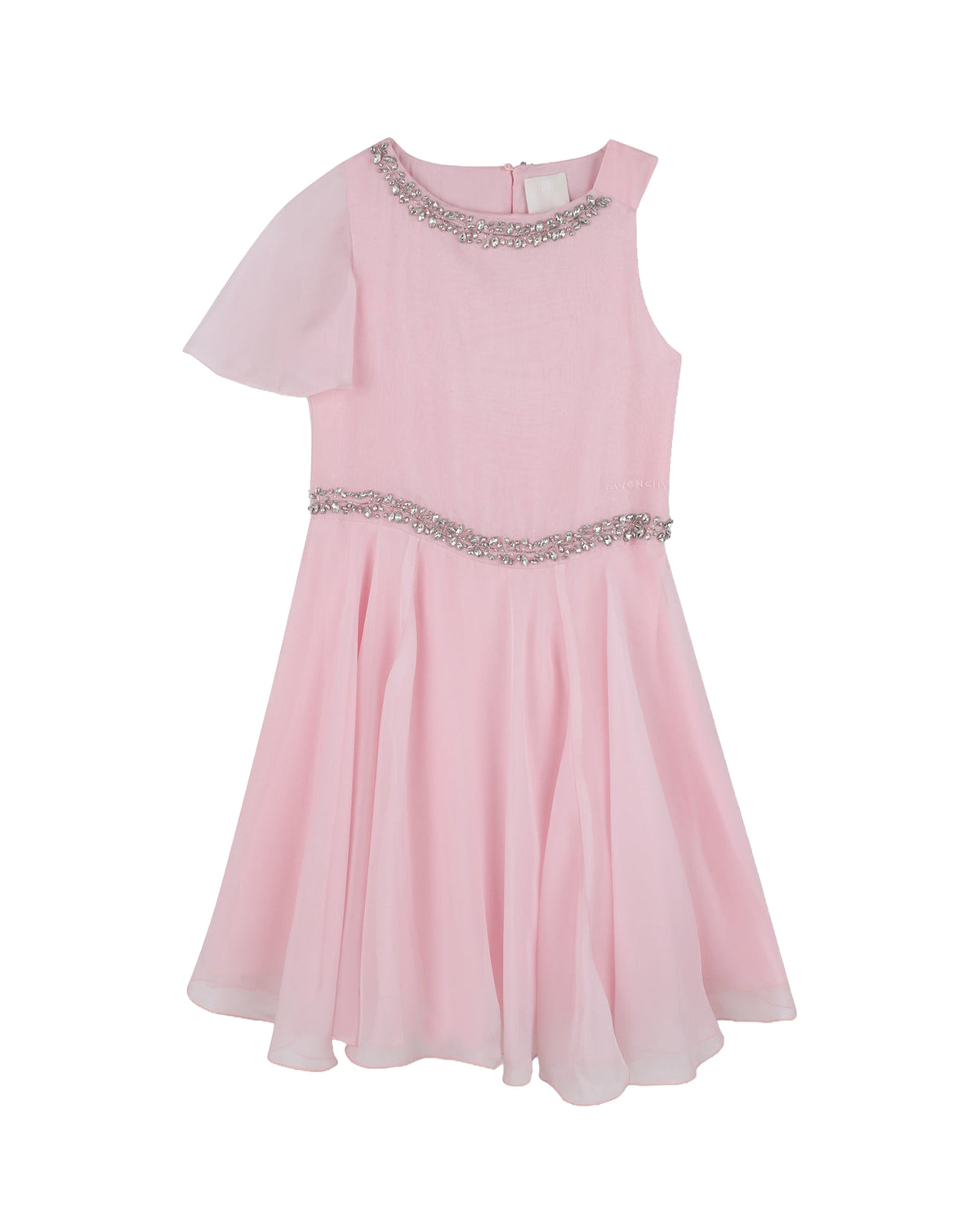 Robe à manches asymétriques en soie - Marshmallow