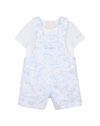 T-shirt and dungarees set - White and Blue