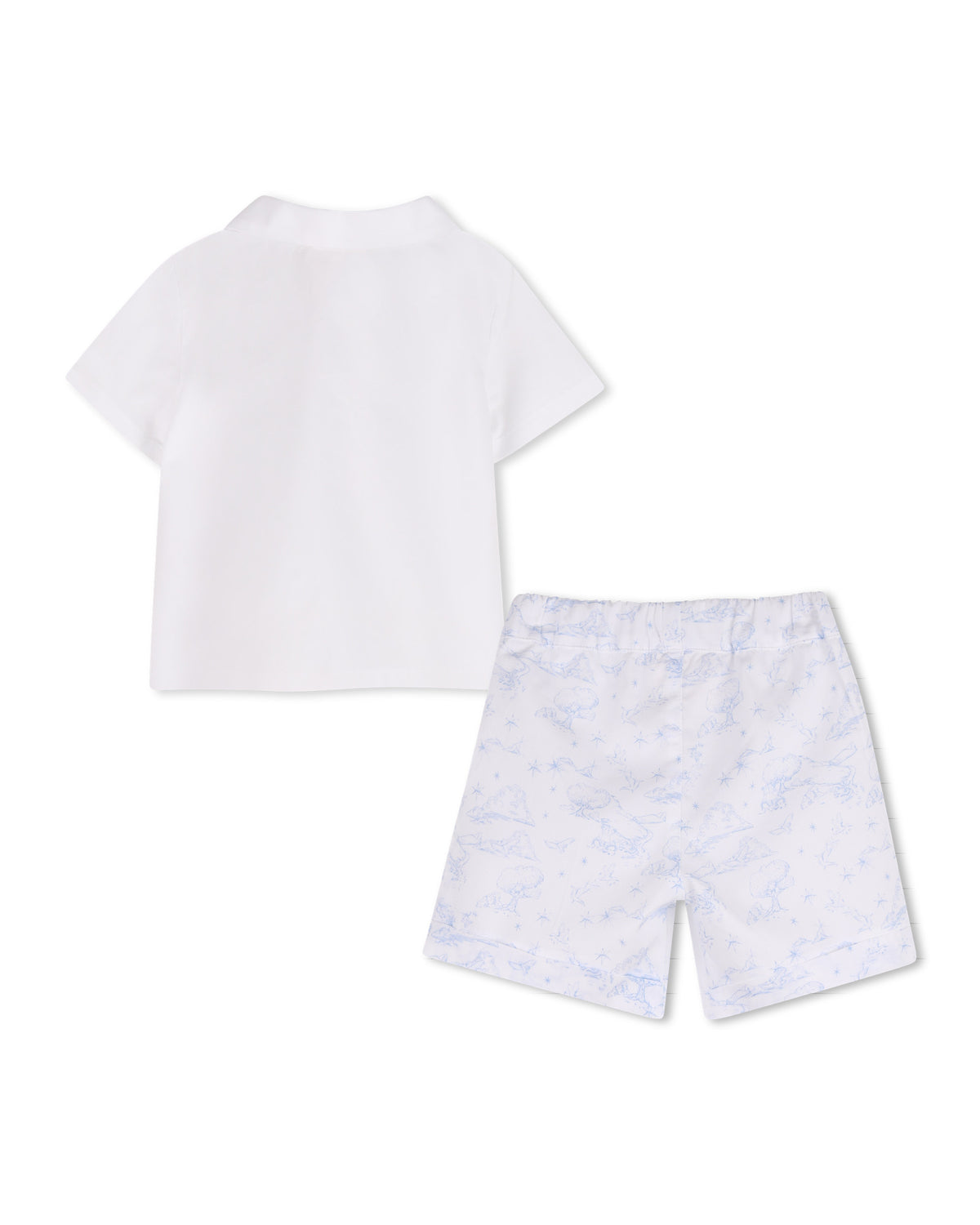 Ensemble chemise et short - Blanc Bleu