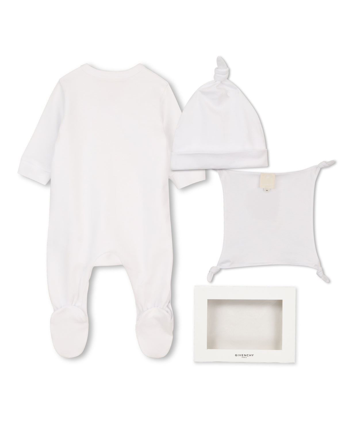 Ensemble pyjama bonnet et doudou - Blanc