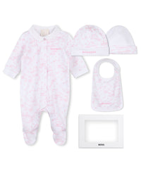 Ens. pyjama+bavoir - Blanc Rose