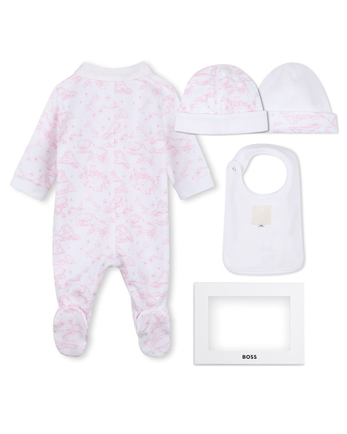 Ens. pyjama+bavoir - Blanc Rose