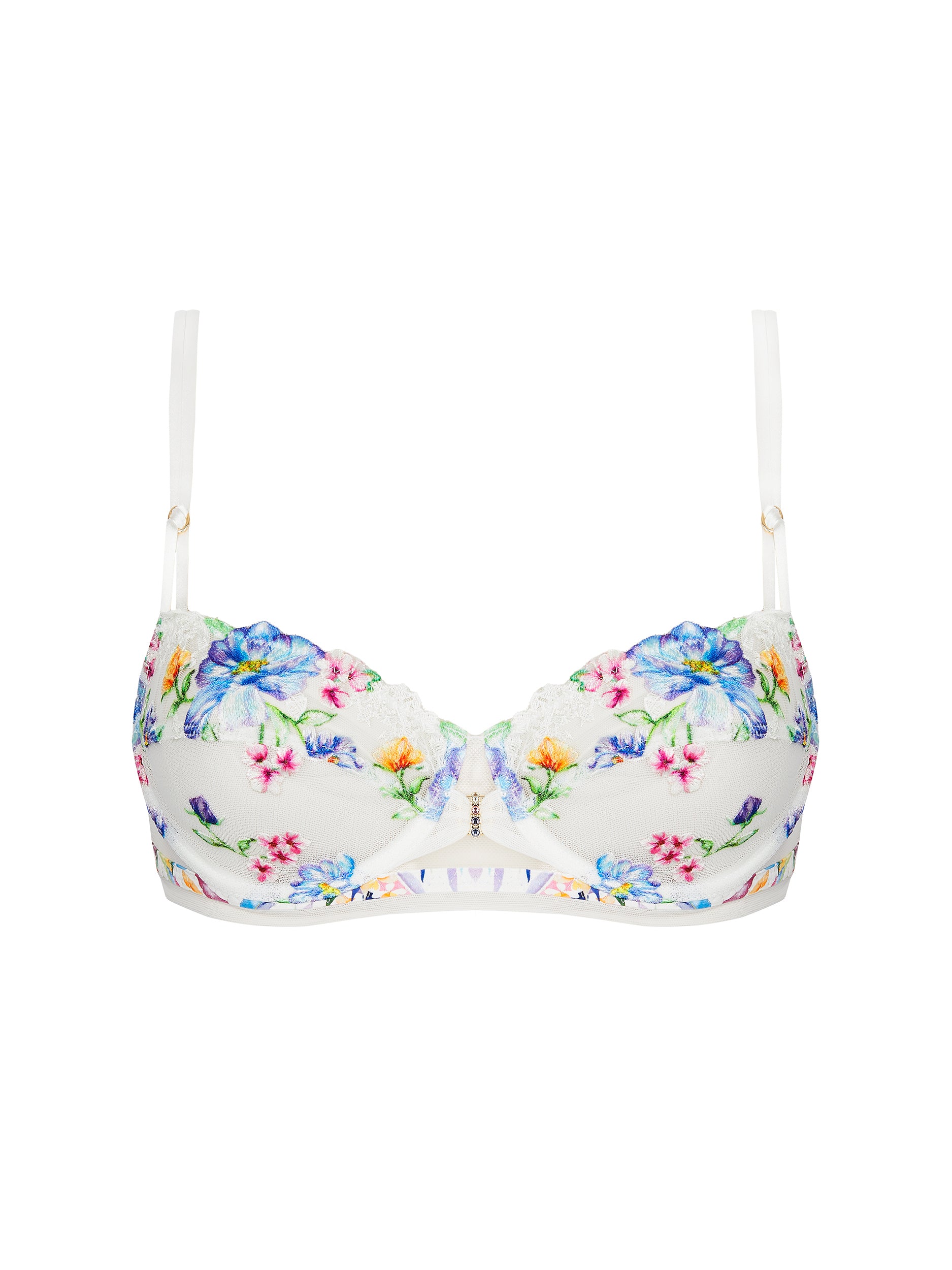 Soutien-gorge balconnet Baisers Légers imprimé - Bleus Legers