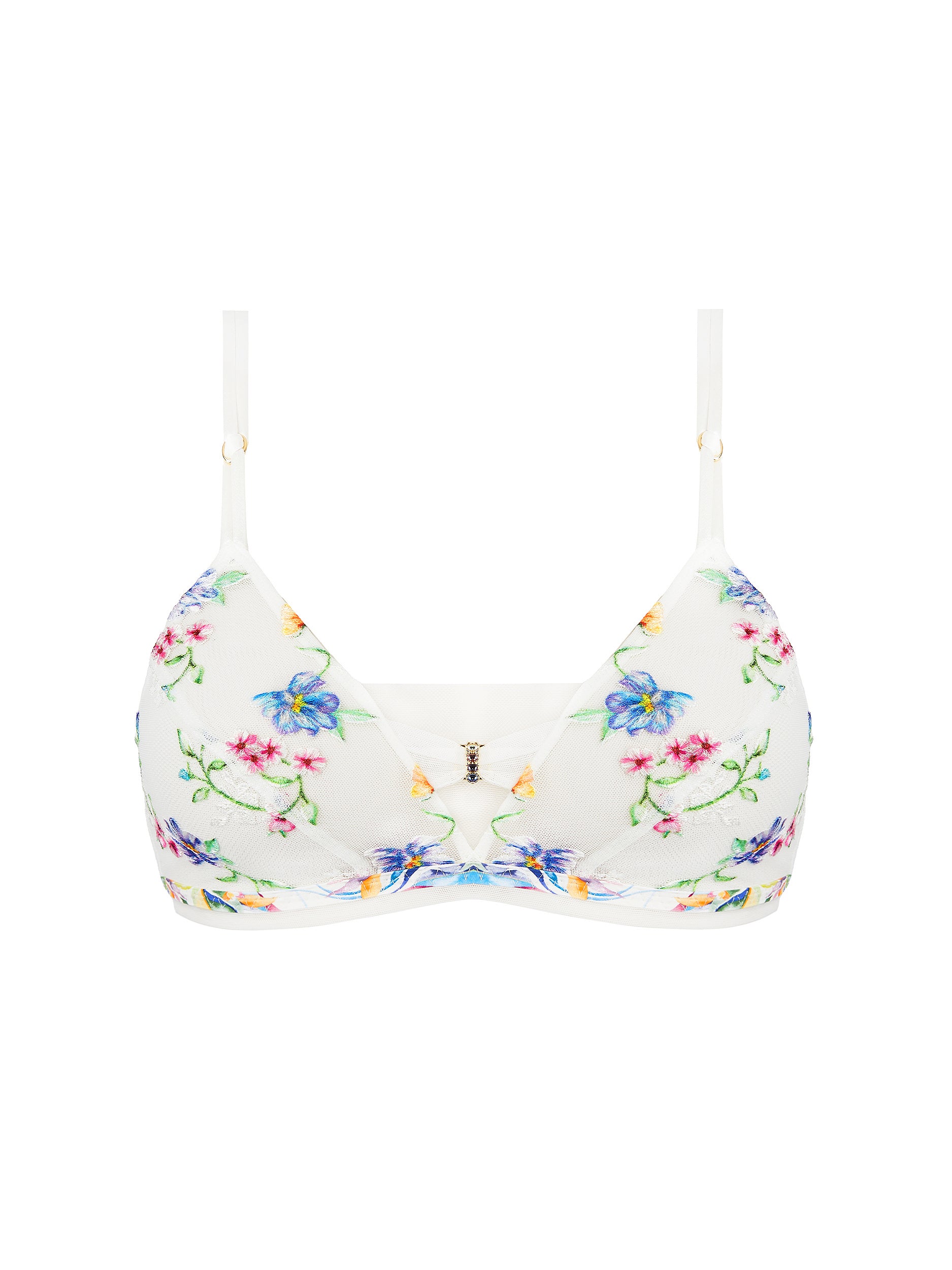 Baisers Légers printed triangle bra - Bleus Legers