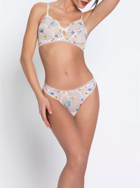 Baisers Légers printed triangle bra - Bleus Legers