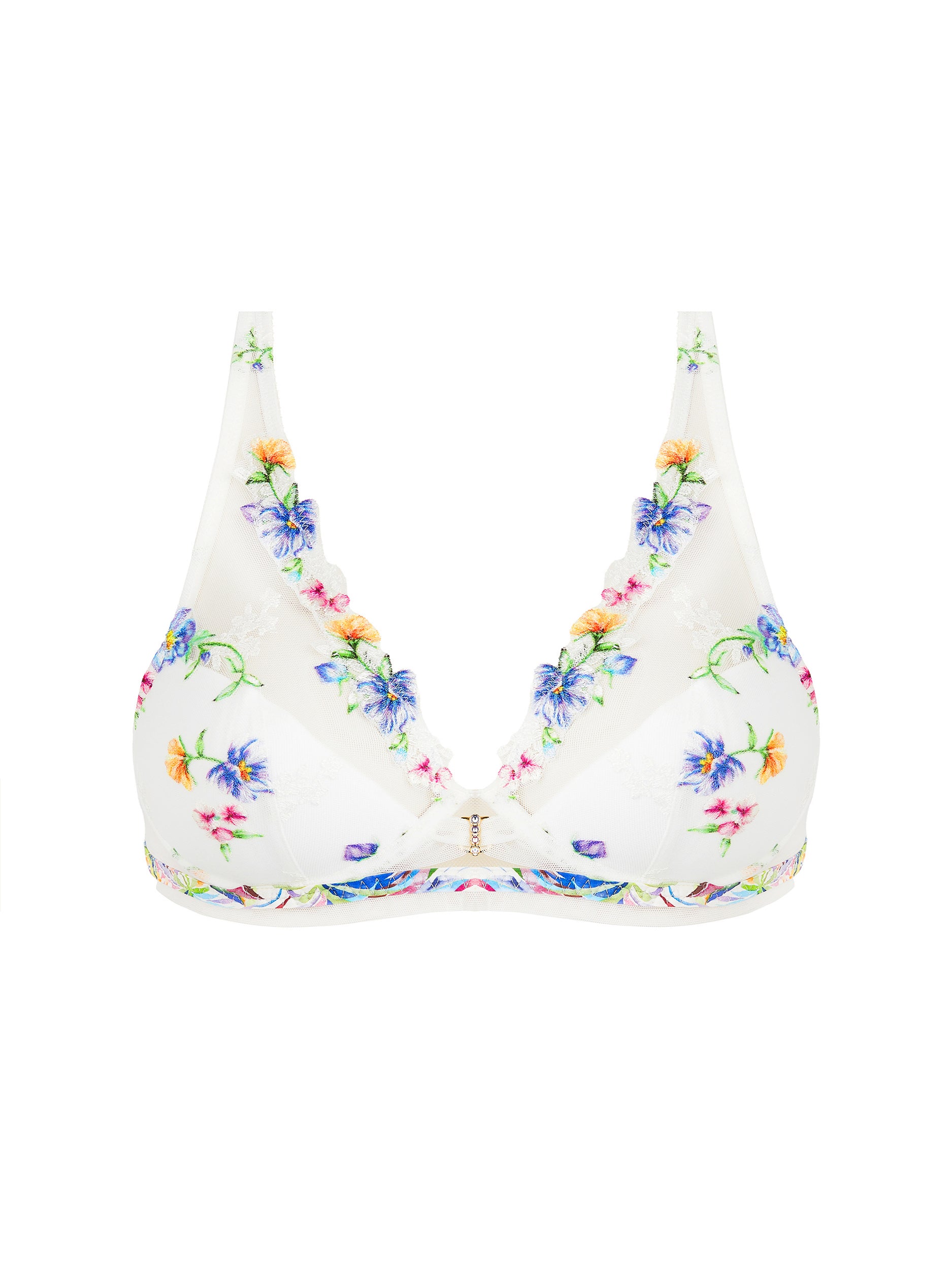 Soutien-gorge triangle Baisers Légers imprimé - Bleus Léger