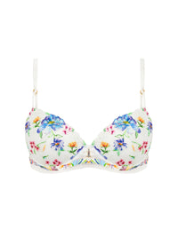 Baisers Légers printed balconnet bra - Bleus Legers