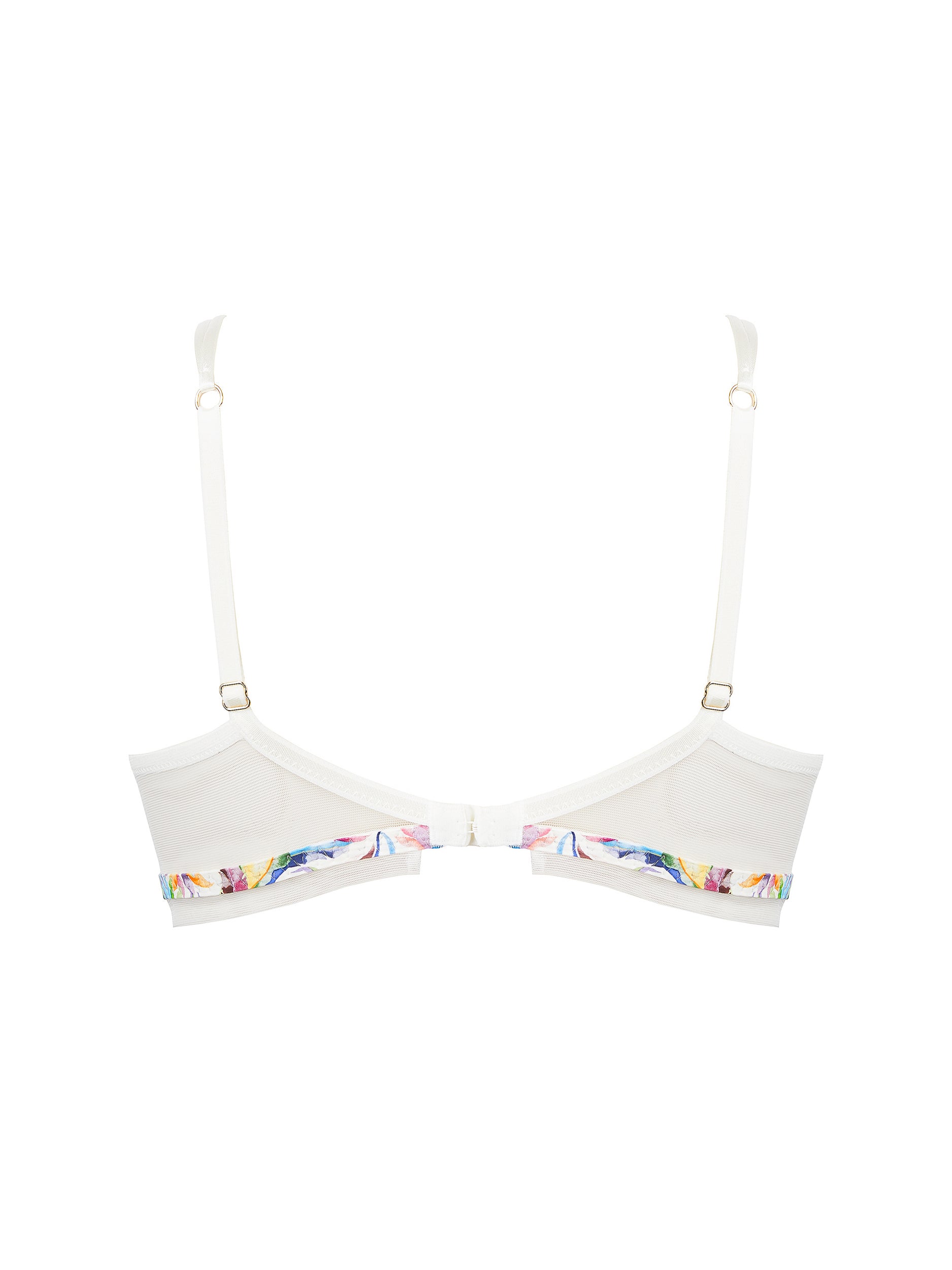 Baisers Légers printed balconnet bra - Bleus Legers