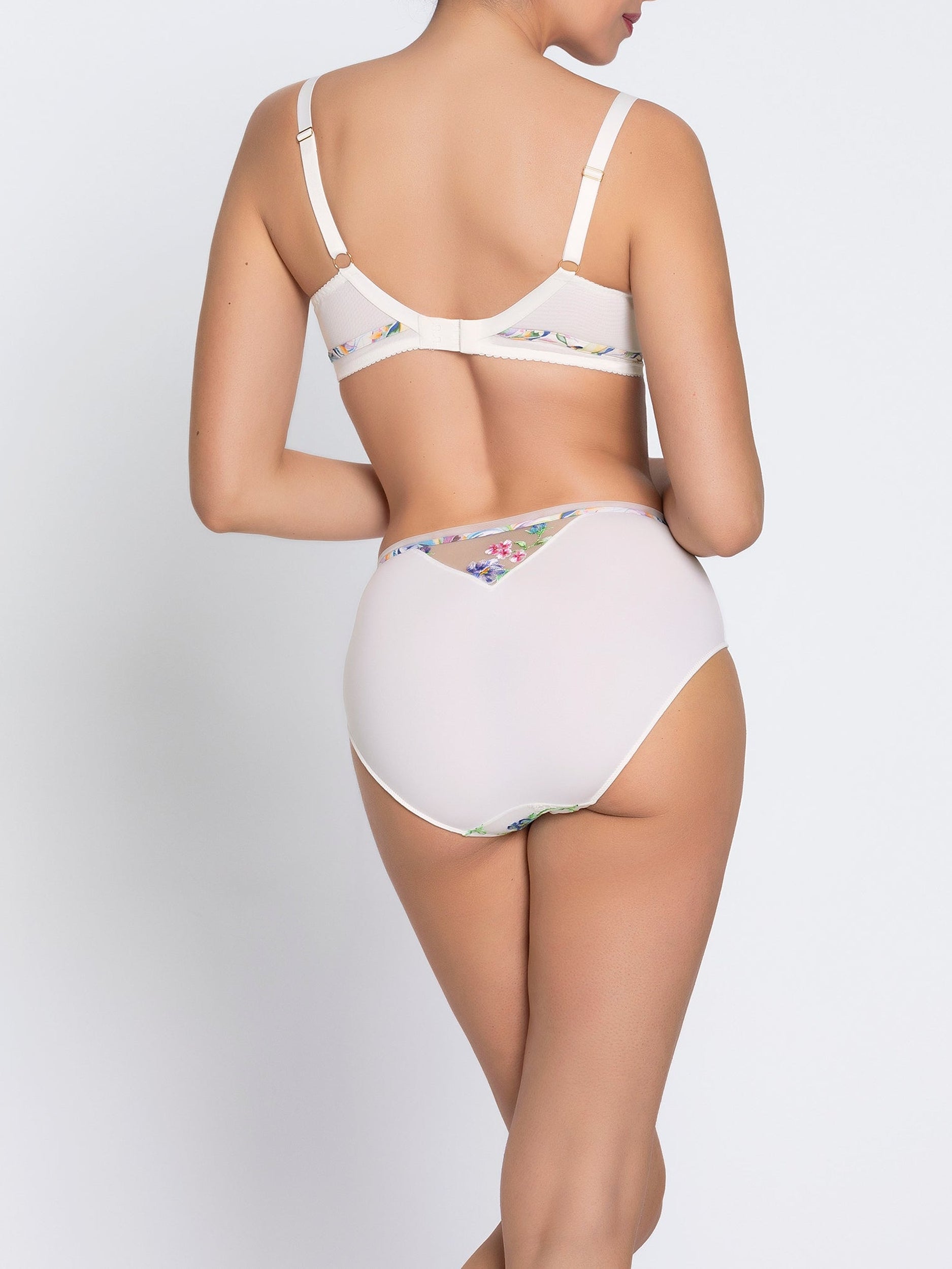 Baisers Légers printed balconnet bra - Bleus Legers