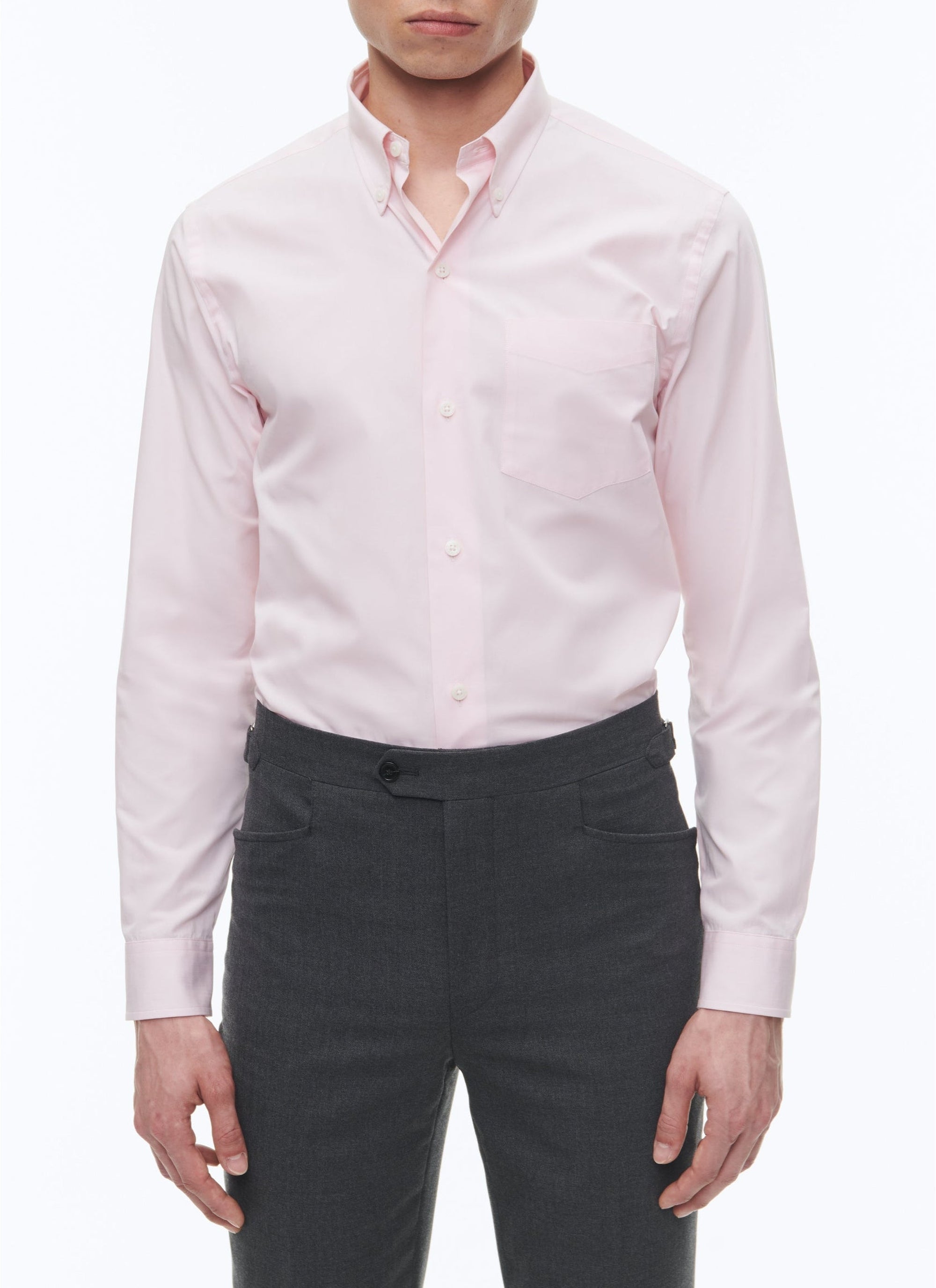 Cotton poplin shirt - Pale pink