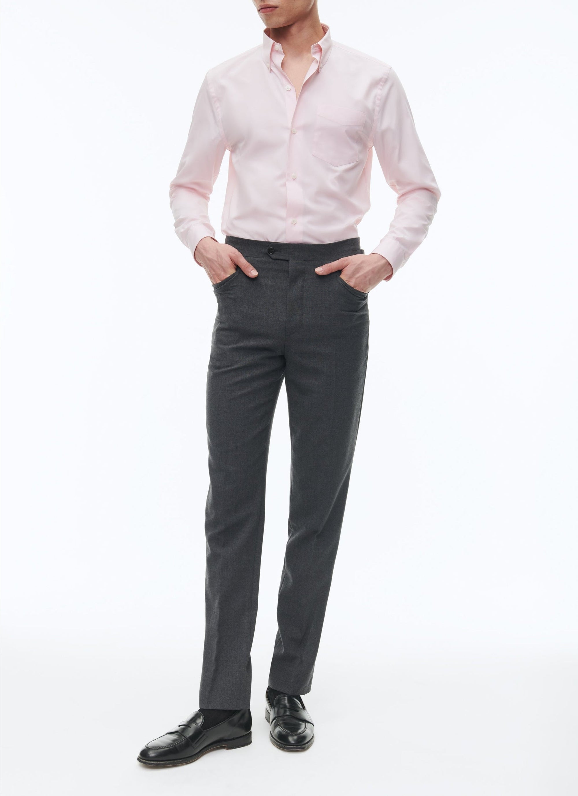Cotton poplin shirt - Pale pink
