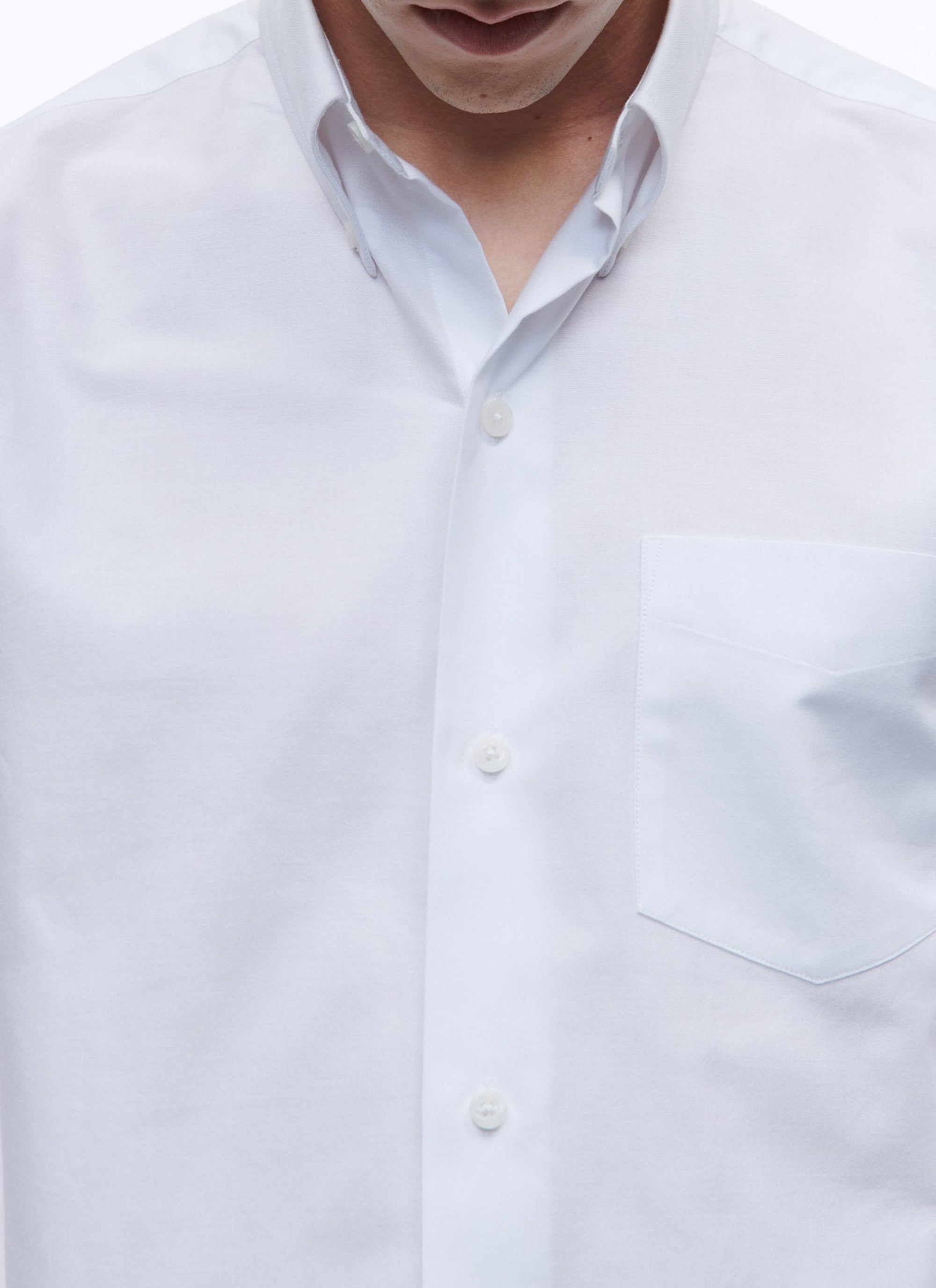 Button-down collar shirt - White
