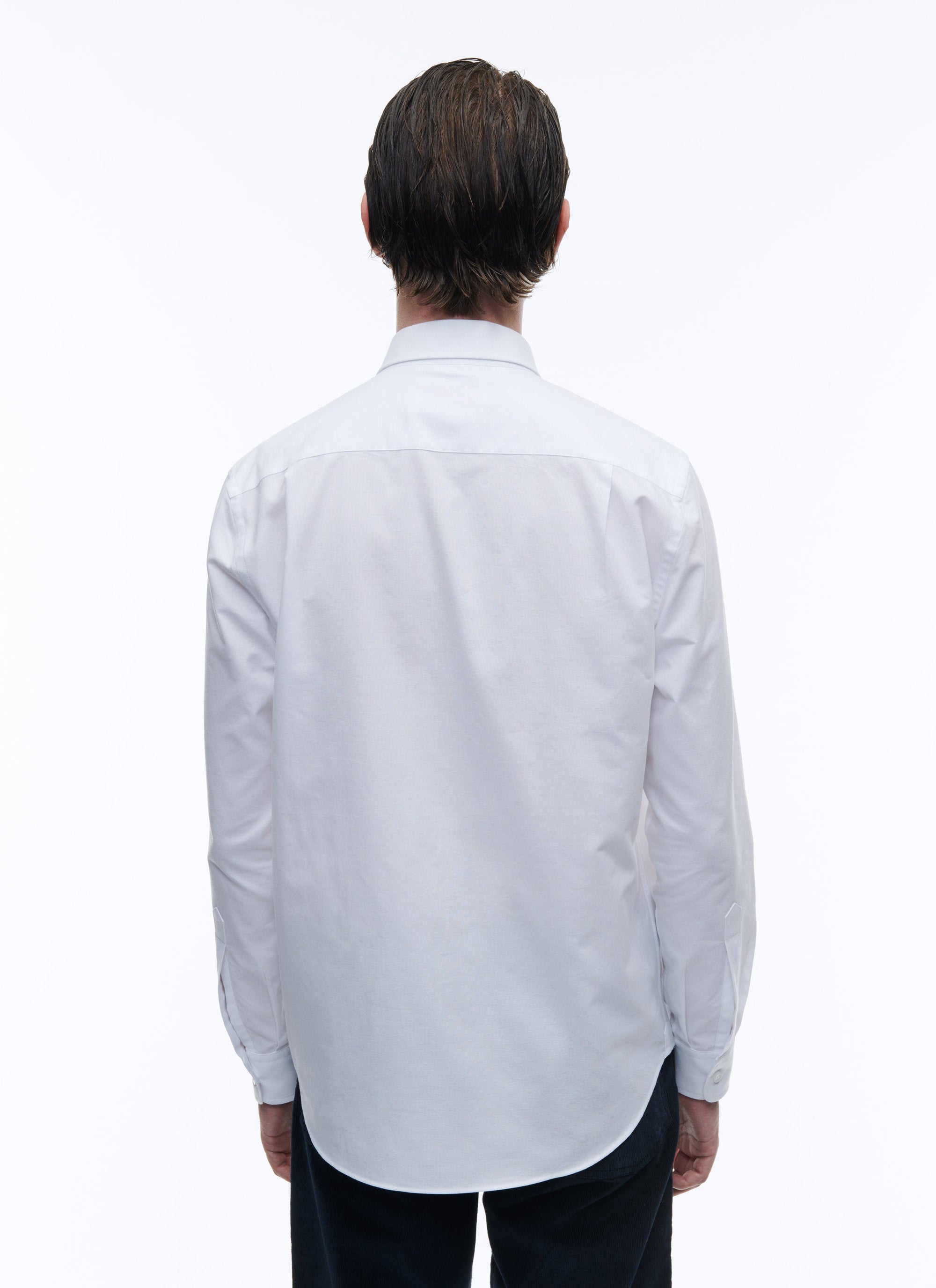 Button-down collar shirt - White