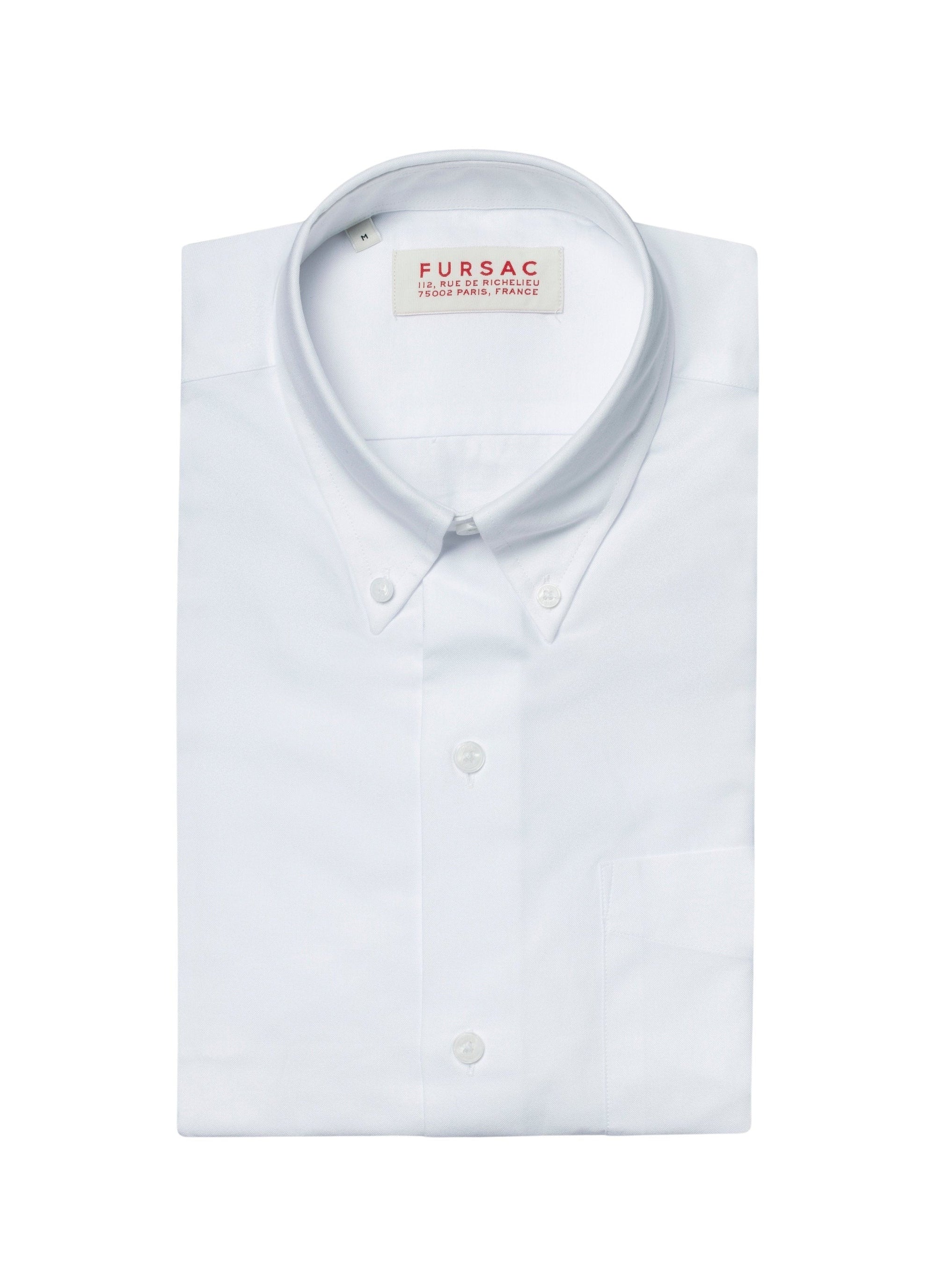 Button-down collar shirt - White